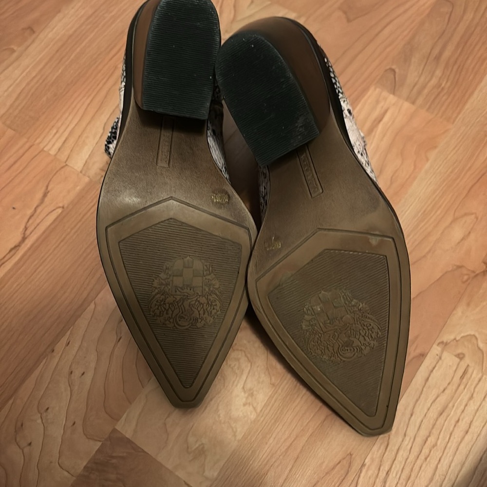 Vince Camuto Snake Skin Black and White Ankle Booties - Picture 11 of 11